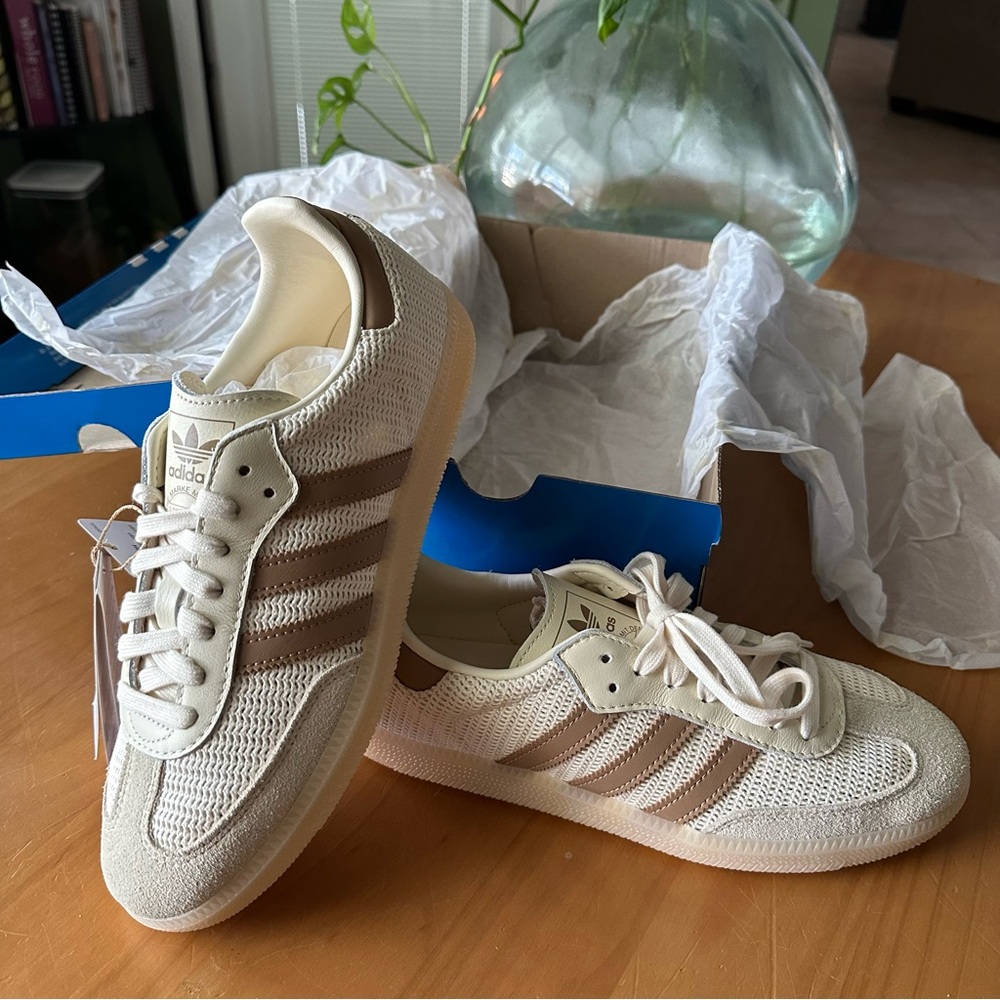 NEW Adidas Samba OG - Cream White / Cardboard / Crystal Sand -  Men’s US 7.5